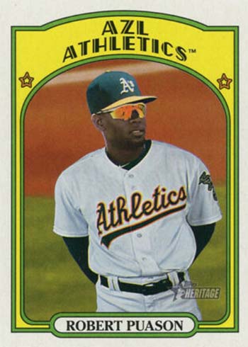 2021 Topps Heritage Minors Variations Robert Puason Color Frame