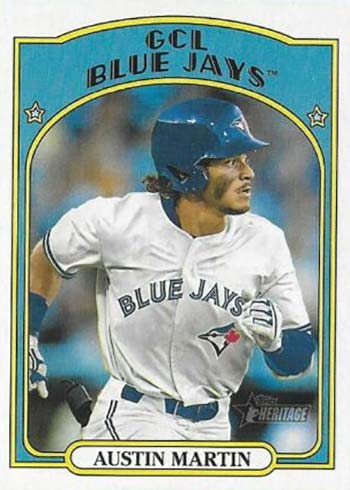 2021 Topps Heritage Minors Variations Austin Martin Image