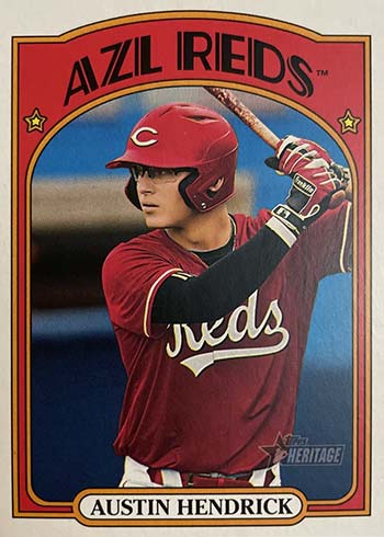 2021 Topps Heritage Minors Variations Austin Hendrick Image