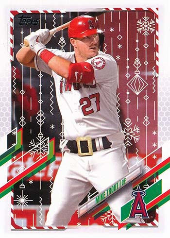2021 Topps Holiday Baseball Variations Mike Trout SP