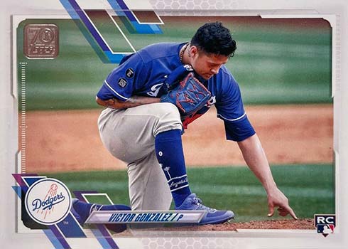 Victor Gonzalez 2021 Topps Update Gold SP Rc LA Dodgers US76