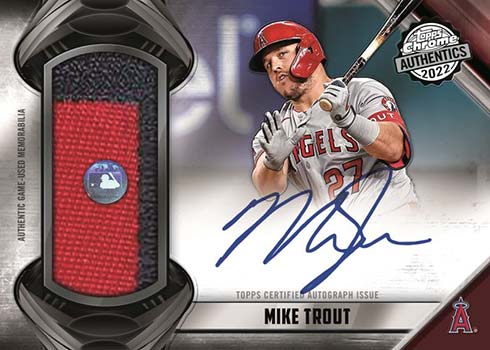 2022 Topps Chrome Baseball Topps Chrome Authentics Autographs Mike Trout