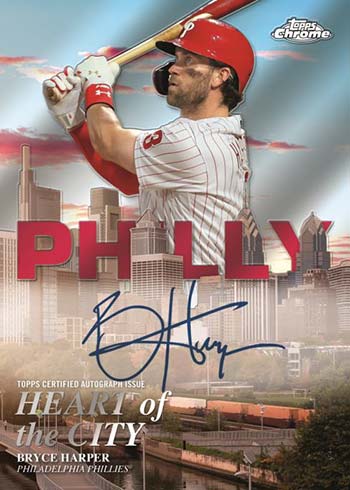 2022 Topps Chrome Baseball Heart of the City Autographs Bryce Harper