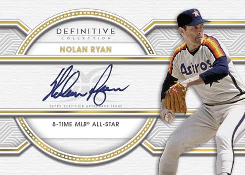 2022 Topps Definitive Collection Baseball Legendary Autographs Nolan Ryan