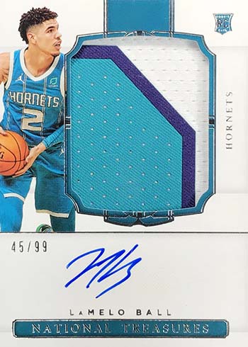 2020-21 National Treasures Lamelo Ball /99 PSA 10 Rookie Patch