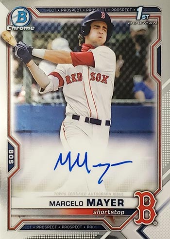 2021 Bowman Draft Baseball Chrome Prospect Autographs Marcelo Mayer