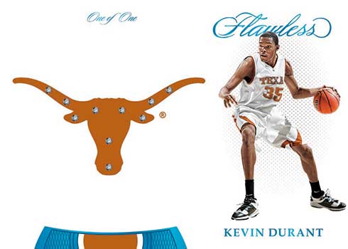 2021 Panini Flawless Collegiate Basketball Team Logo Gems Kevin Durant