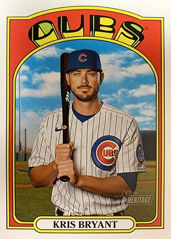 2021 Topps Heritage High Number Baseball Variations Missing Stars Kris Bryant