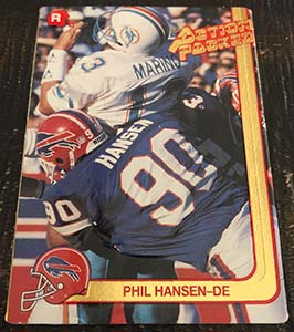 Phil Hansen Rookie Year Football Cards