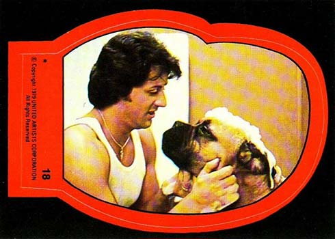 SYLVESTER STALLONE ROOKIE ROCKY #1 STICKER 1978 TOPPS TRADING CARD