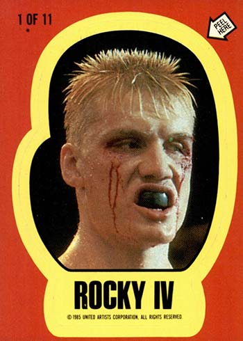 SYLVESTER STALLONE ROOKIE ROCKY #1 STICKER 1978 TOPPS TRADING CARD