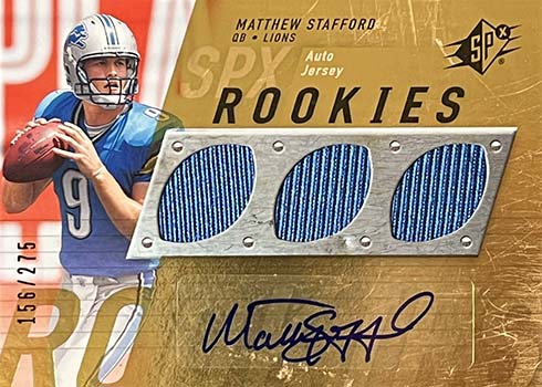 2009 2 Matthew Stafford Rookie Patch Facsimile Autograph 