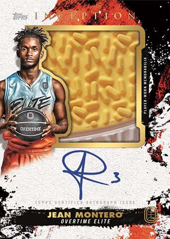 2021-22 Topps Inception Overtime Elite Basketball Checklist, Box Info