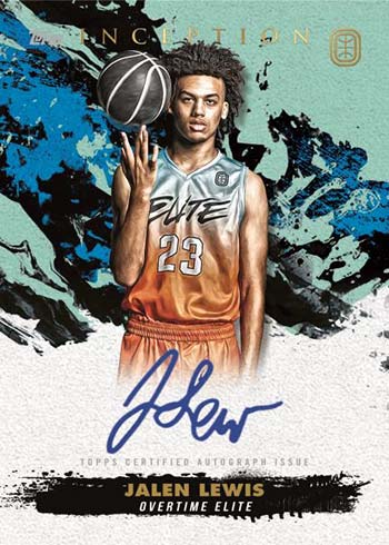 2021-22 Topps Inception Overtime Elite Basketball Base Autographs Aqua Jalen Lewis
