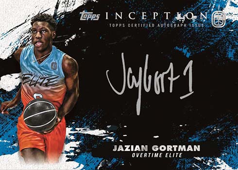 2021-22 Topps Inception Overtime Elite Basketball Checklist, Box Info