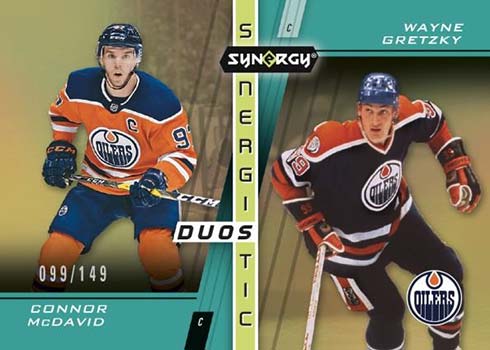 2021-22 Upper Deck Synergy Hockey Synergistic Duos Connor McDavid/Wayne Gretzky