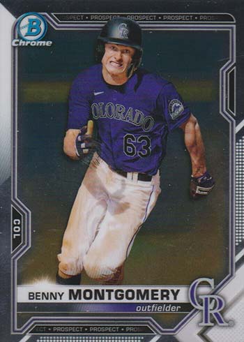 2021 Bowman Chrome Draft Baseball Variations Benny Montgomery