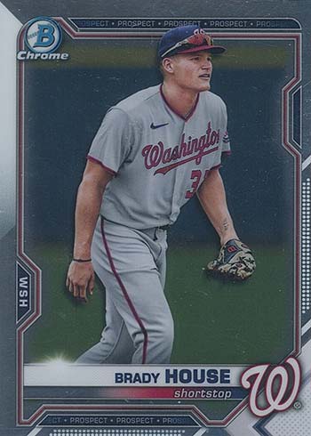 2021 Bowman Chrome Draft Baseball Variations Brady House