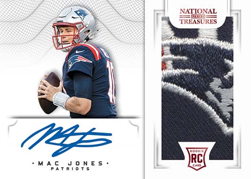 2021 Panini National Treasures Football Crossover Rookie Patch Autographs Mac Jones