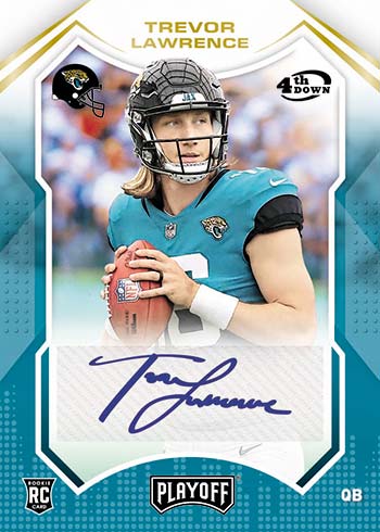 2021 Playoff Football Rookie Autograph Variations 4th Down Trevor Lawrence