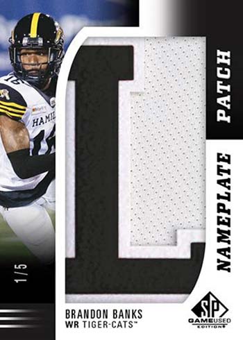 2021 SP Game Used CFL Nameplate Patch
