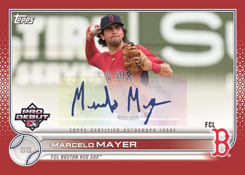 2022 Topps Pro Debut Baseball Autographs Red Marcelo Mayer