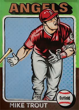 George Thomas Los Angeles Angels 1961 Style Custom Baseball Art Card 