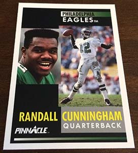 1994 Pinnacle RANDALL CUNNINGHAM Football Card 91 Philadelphia Eagles