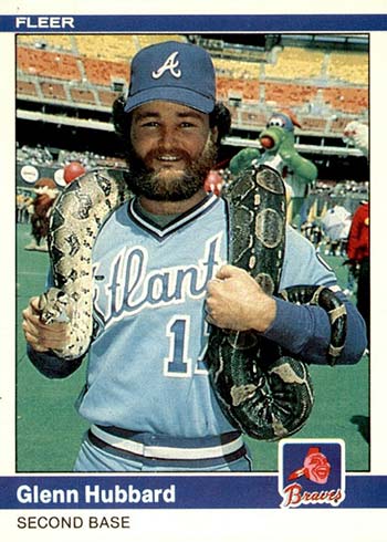 1984 Fleer Baseball Glenn Hubbard