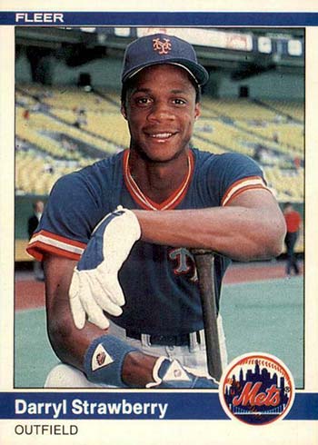 1984 Fleer Baseball Darryl Strawberry Rookie Card