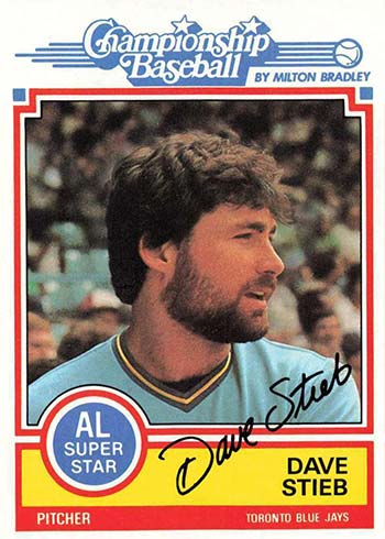 1984 Topps Milton Bradley Baseball Dave Stieb