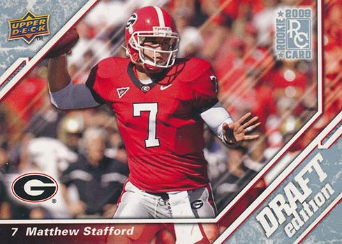 2009 Upper Deck Draft Edition Matthew Stafford Rookie Card