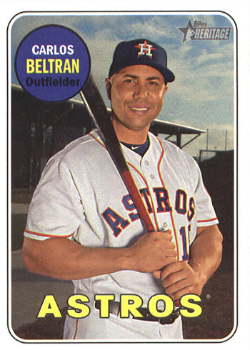 Carlos Beltran player worn jersey patch baseball card (New York Mets) 2007  Topps Season Highlights #HRCIB