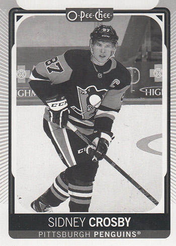2021-22 O-Pee-Chee Hockey Variations Sidney Crosby Black and White