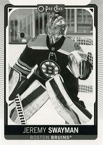 2021-22 O-Pee-Chee Hockey Variations Jeremy Swayman Black and White