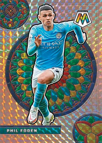 2021-22 Panini Mosaic Premier League Stained Glass Phil Foden