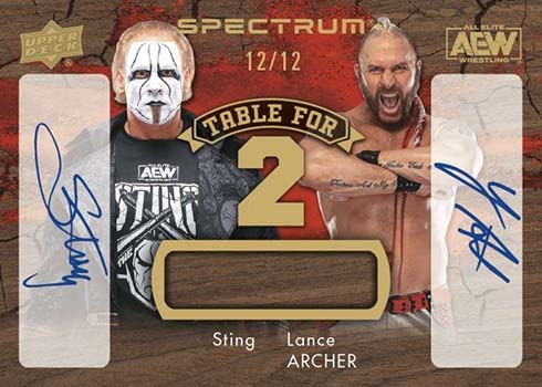 2021 Upper Deck Spectrum AEW Table for 2 Autographs