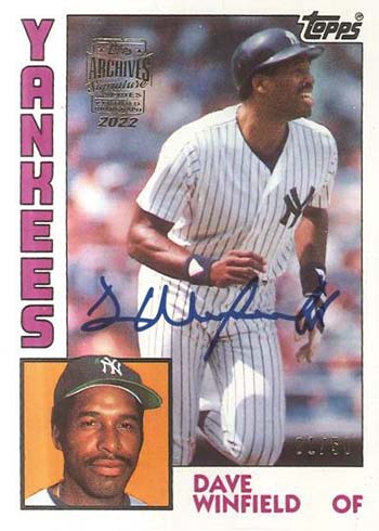 2022 Topps Archives Signature Series Baseball Retired Edition Dave Winfield