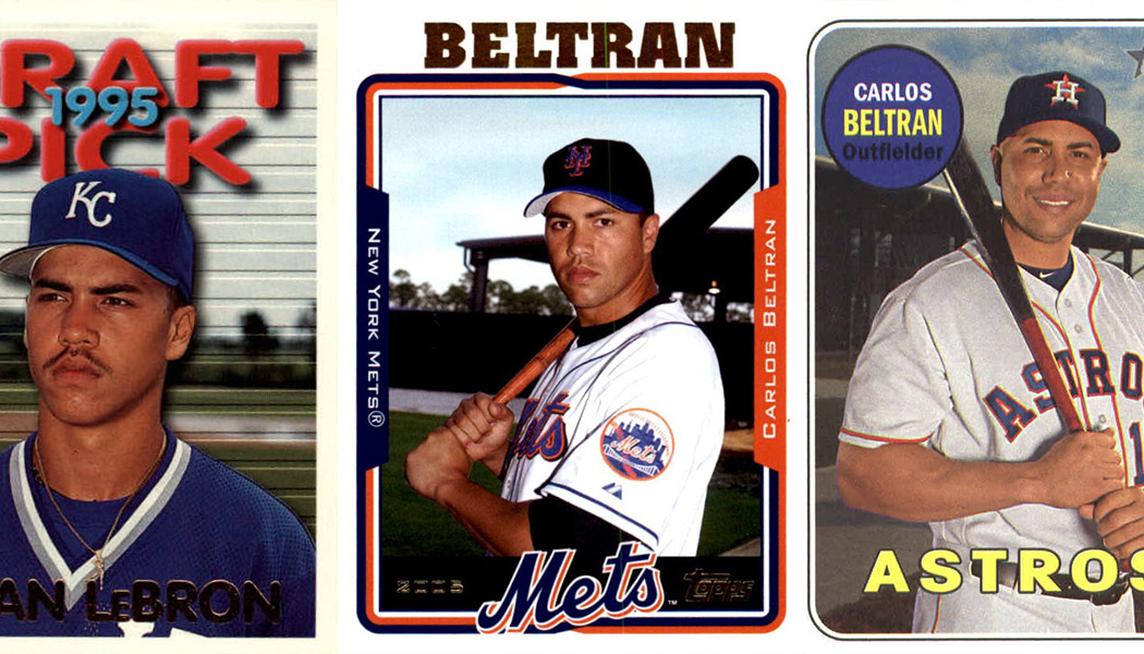 Carlos Beltran player worn jersey patch baseball card (New York Mets) 2005  Upper Deck MVP #GUCB