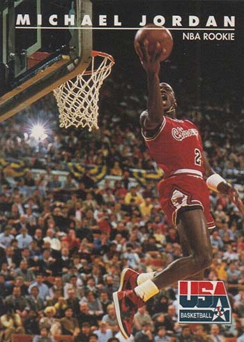  1992-93 Skybox #105 Magic Johnson On Michael Jordan USA PSA 9  Graded Basketball Card NBA 92-93 1992-1993 Olympic : Collectibles & Fine Art