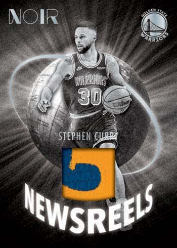 2021-22 Panini Noir Basketball Newsreels Jerseys Stephen Curry