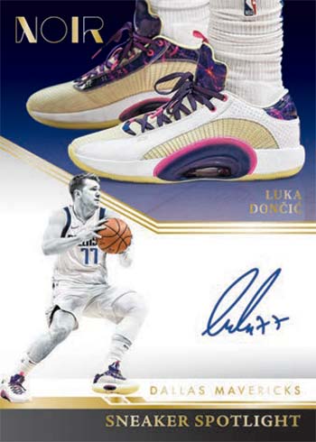 2021-22 Panini Noir Basketball Sneaker Spotlight Signatures Luka Doncic