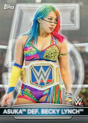 2021 Topps WWE Women's Division 5th Anniversary Championship Matches Asuka