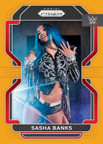 2022 Panini Prizm WWE Gold Prizms Sasha Banks