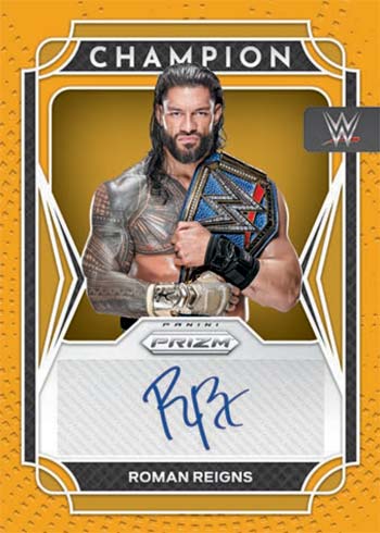 2022 Panini Prizm WWE Champion Signatures Gold Roman Reigns