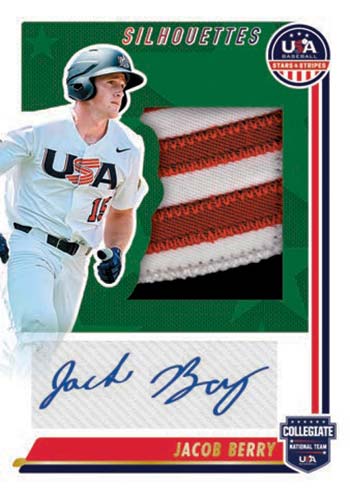 2022 Panini Stars & Stripes USA Baseball Silhouettes Signatures Jacob Berry