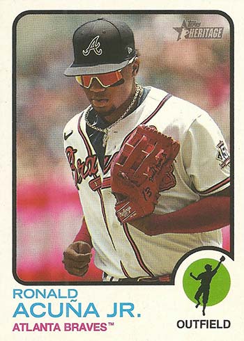  2023 TOPPS #150 RONALD ACUNA JR. ATLANTA BRAVES BASEBALL  OFFICIAL TRADING CARD OF THE MLB : Collectibles & Fine Art