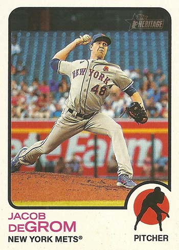 2022 Topps Heritage #250 Jacob deGrom NM-MT New York Mets Baseball