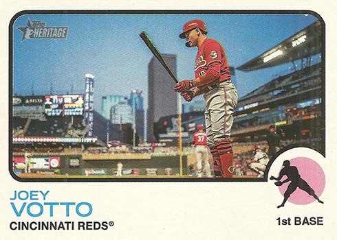 2022 Topps Heritage CLUBHOUSE COLLECTION JOEY VOTTO JERSEY REDS R7659