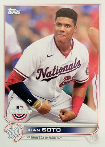 Juan Soto 2022 Topps Opening Day Baseball Card No 150 (Nationals